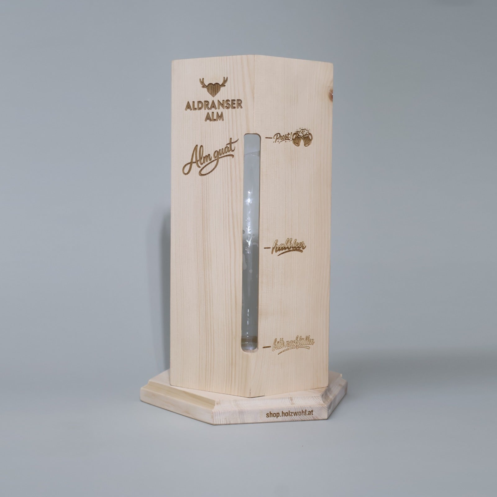 "Bierschattenspender" Zirben holz