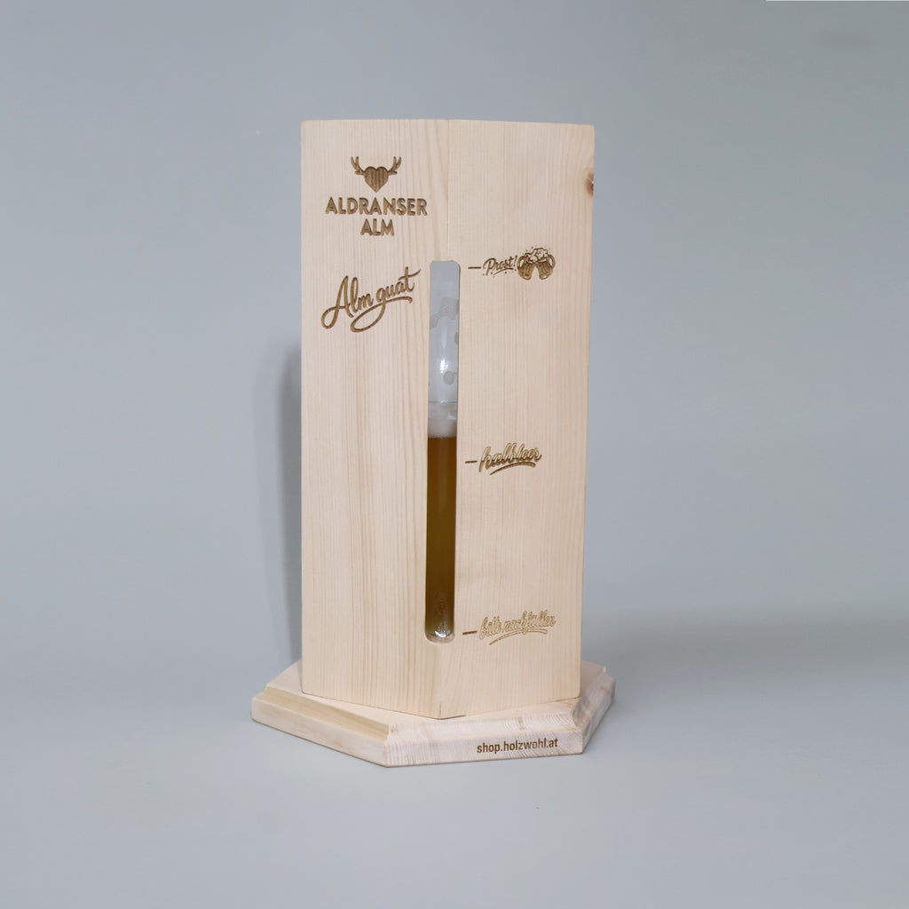 "Bierschattenspender" Zirben holz