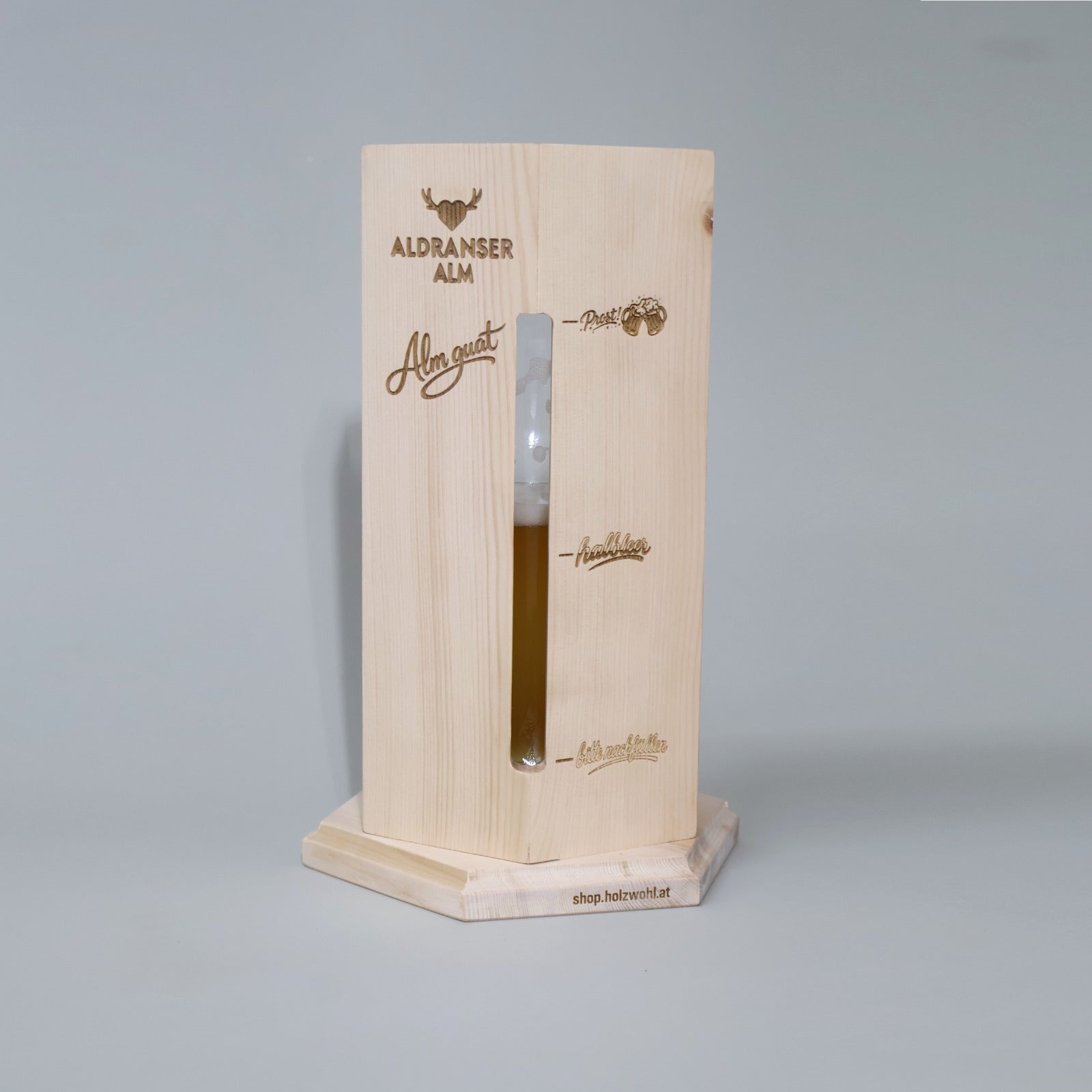 "Bierschattenspender" Zirben holz