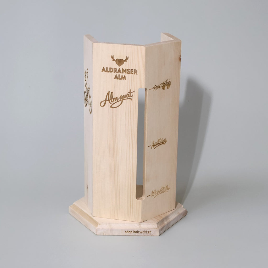 "Bierschattenspender" Zirben holz