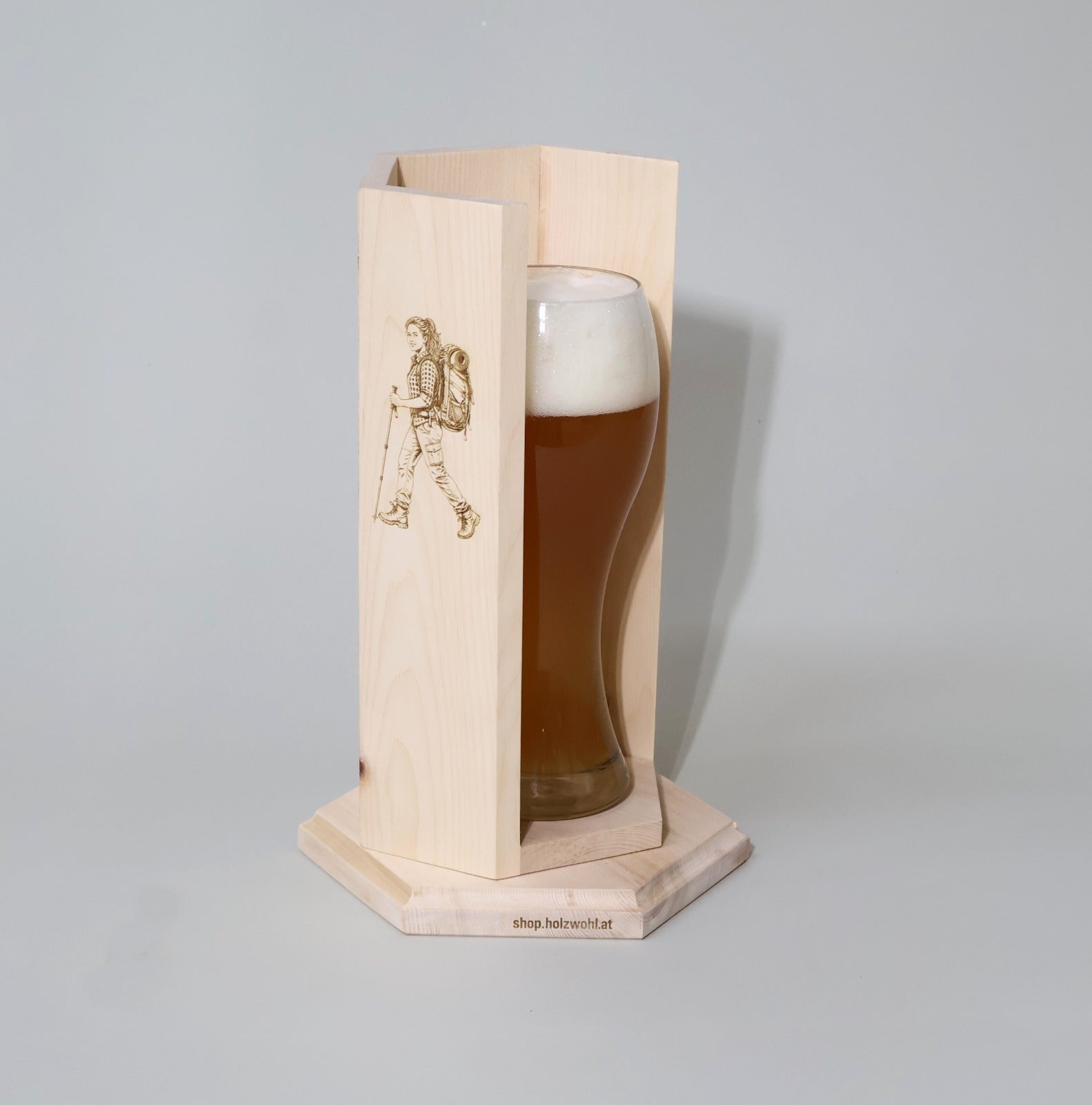 "Bierschattenspender" Zirben holz