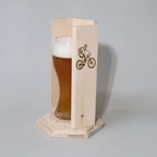 "Bierschattenspender" Zirben holz