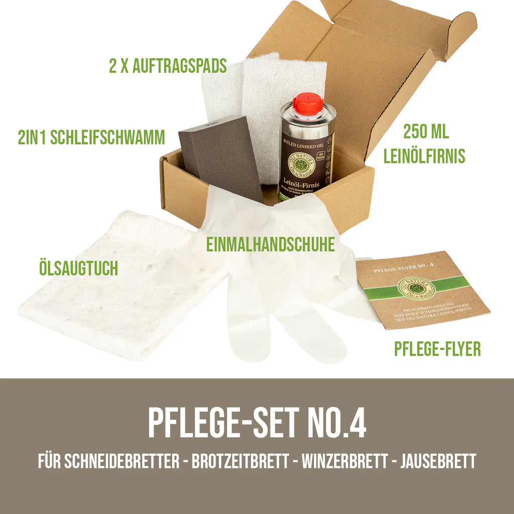 Pflege-Set mit Leinöl-Firnis