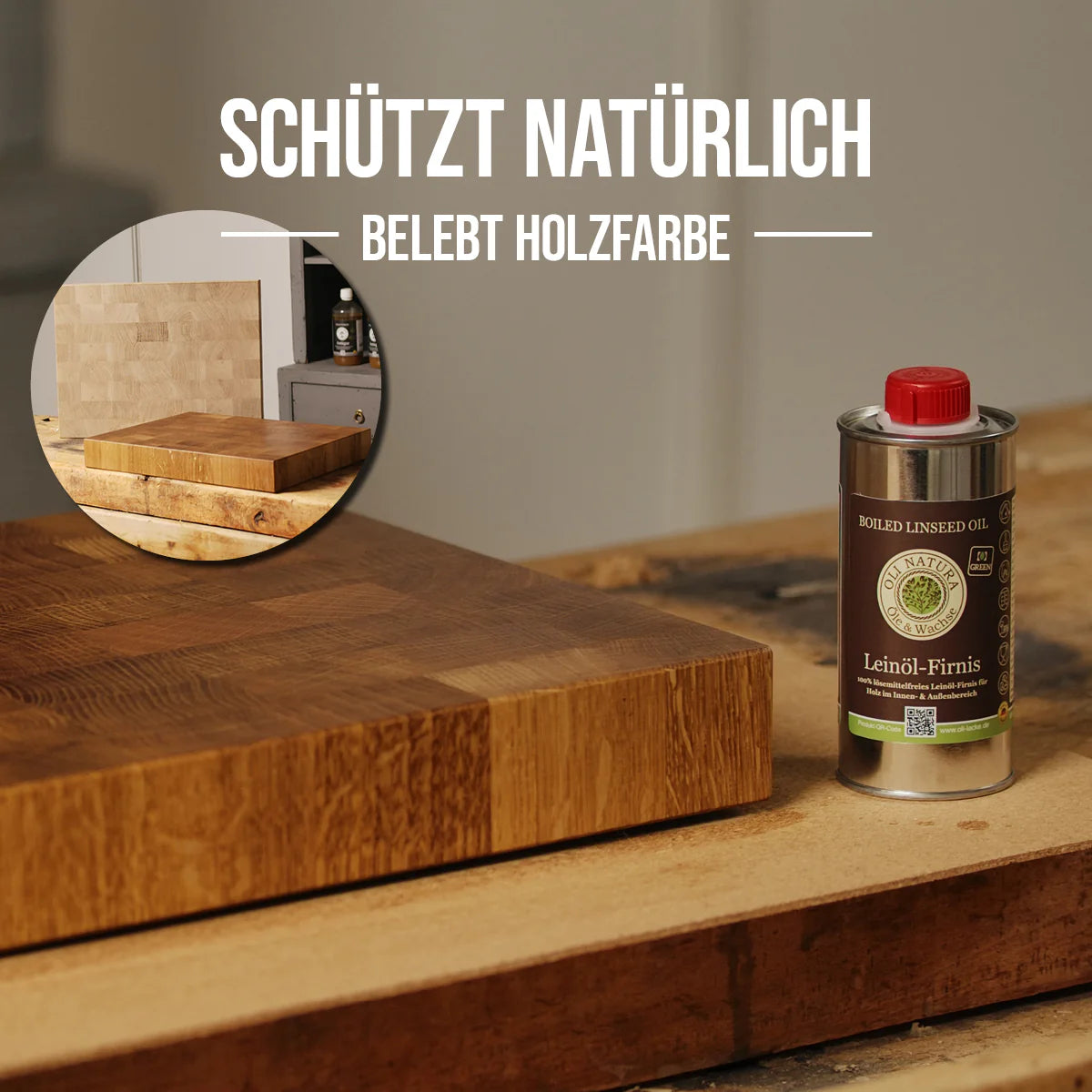 Pflege-Set mit Leinöl-Firnis